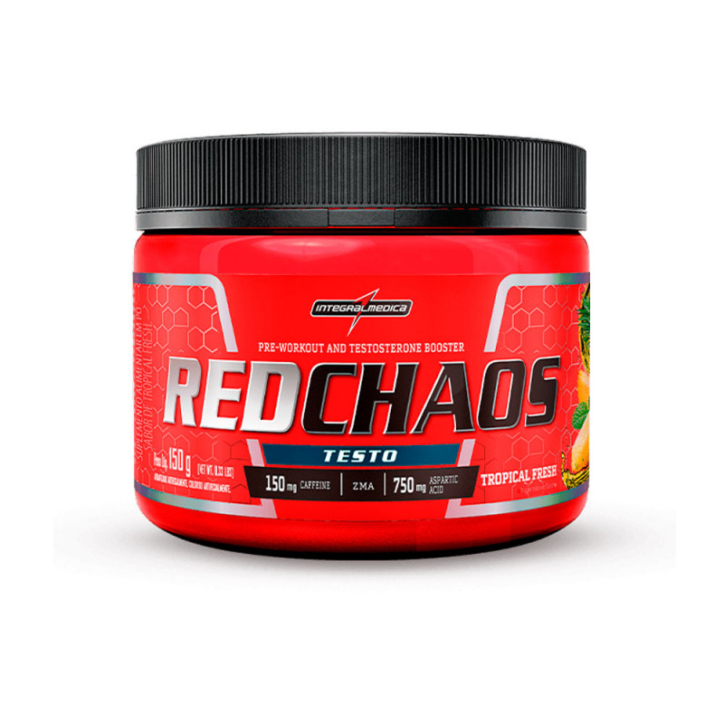 Pré-Treino Red Chaos Testo 150g Tropical Fresh Integralmedica